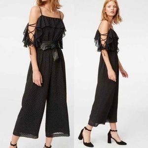 Club Monaco Kymbrah Polka Dot Jumpsuit Black 2